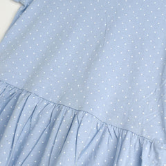 MACYS SKY BLUE DOTTED DRESS