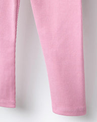 MACYS SOFT PINK RIBBED LEGGING