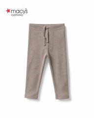 MACYS TUAPE BROWN RIBBED PLAIN LEGGING