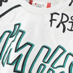 MACYS WHITE SKATER PRINTED SWEATSHIRT