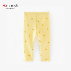 MACYS YELLOW LEMON HEART RIB LEGGING -MYS46