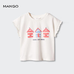 MANGO AVEIRO MORE SUN RUFFLE TRIM T-SHIRT