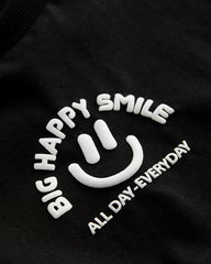 NEXT BLACK BIG SMILE SHORT SLEEVE T-SHIRT