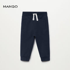 MANGO NAVY BLUE COTTON JOGGER TROUSER-1068