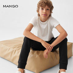 MANGO BLACK DRAWSTRING JOGGER TROUSER 57004041