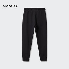 MANGO BLACK DRAWSTRING JOGGER TROUSER 57004041
