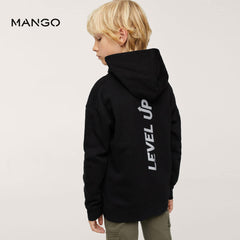 MANGO BLACK GAMER COTTON HOODIE