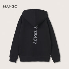 MANGO BLACK GAMER COTTON HOODIE