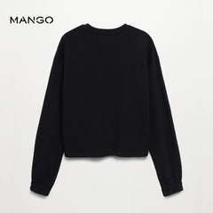 MANGO BLACK QUALITY OVER QUANTITY SWEATSHIRT