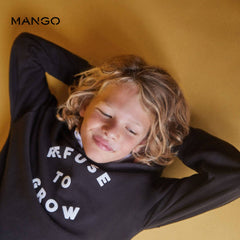 MANGO BLACK REFUSE TO GROW HOODIE 6305