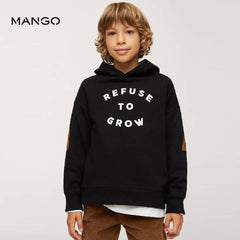 MANGO BLACK REFUSE TO GROW HOODIE 6305