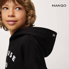 MANGO BLACK REFUSE TO GROW HOODIE 6305