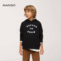 MANGO BLACK REFUSE TO GROW HOODIE 6305
