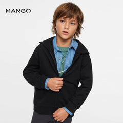 MANGO BLACK ZIPPED HOODIE 1030