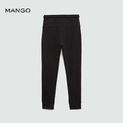 MANGO BLACK ZIP JOGGER TROUSER 77035152