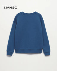 MANGO BLUE BIKE EMBOSSED SWEATSHIRT