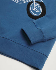 MANGO BLUE BIKE EMBOSSED SWEATSHIRT