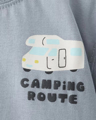 MANGO BLUE CAMPING ROUTE PRINTED T-SHIRT 17053290