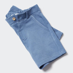 MANGO BLUE COTTON BERMUDA SHORTS 47086707