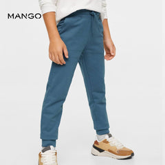 MANGO BLUE COTTON JOGGER STYLE TROUSER 37051027