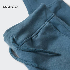MANGO BLUE COTTON JOGGER STYLE TROUSER 37051027