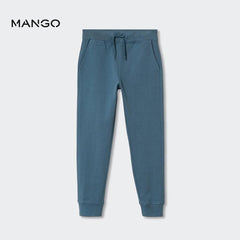 MANGO BLUE COTTON JOGGER STYLE TROUSER 37051027