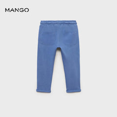MANGO BLUE COTTON JOGGER TROUSER 87063635