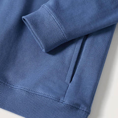 MANGO BLUE COTTON SWEATSHIRT WITH HOODIE 0025