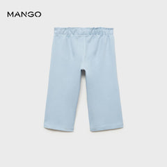 MANGO BLUE COTTON TROUSER WITH ADJUSTABLE DRAWSTRING