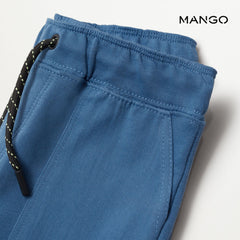 MANGO BLUE FRONT AND BACK POCKET SHORTS