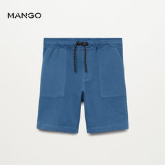 MANGO BLUE FRONT AND BACK POCKET SHORTS