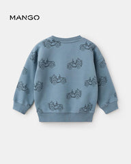 MANGO BLUE JEEP PRINTED SWEATSHIRT 17017780