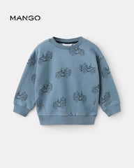 MANGO BLUE JEEP PRINTED SWEATSHIRT 17017780