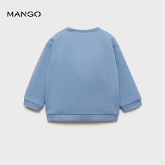 MANGO BLUE KANGAROO POCKET SWEATSHIRT 77033675