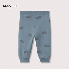 MANGO BLUE KOALA PRINTED TROUSER-0650