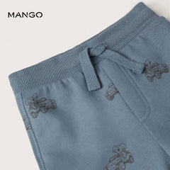 MANGO BLUE KOALA PRINTED TROUSER-0650