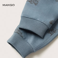 MANGO BLUE KOALA PRINTED TROUSER-0650