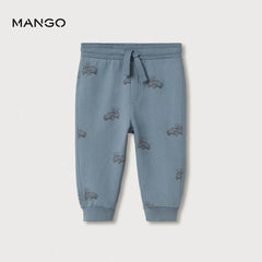 MANGO BLUE KOALA PRINTED TROUSER-0650