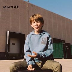 MANGO BLUE LIVE MUSIC PRINTED OVERSIZED HOODIE 27032002