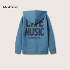 MANGO BLUE LIVE MUSIC PRINTED OVERSIZED HOODIE 27032002
