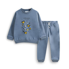 BRANDED BLUE FRENCH TERRY 2 PCS SET