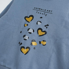 BRANDED BLUE FRENCH TERRY SWEATSHIRT