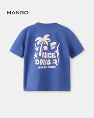 MANGO BLUE OCEAN VIBE SHORT SLEEVE T-SHIRT - 27006734