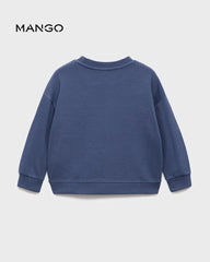 MANGO BLUE OVERSIZED COTTON SWEATSHIRT 17034428
