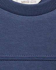 MANGO BLUE OVERSIZED COTTON SWEATSHIRT 17034428