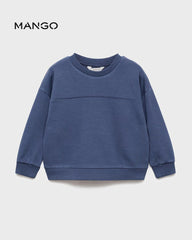 MANGO BLUE OVERSIZED COTTON SWEATSHIRT 17034428