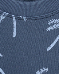 MANGO BLUE PALM TREES PRINTED SWEATSHIRT 87045957