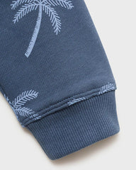 MANGO BLUE PALM TREES PRINTED SWEATSHIRT 87045957