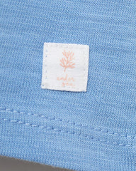 MANGO BLUE RUFFLE NECK T-SHIRT