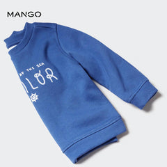 MANGO BLUE SAILOR PRINTED COTTON SWEATSHIRT 47066707